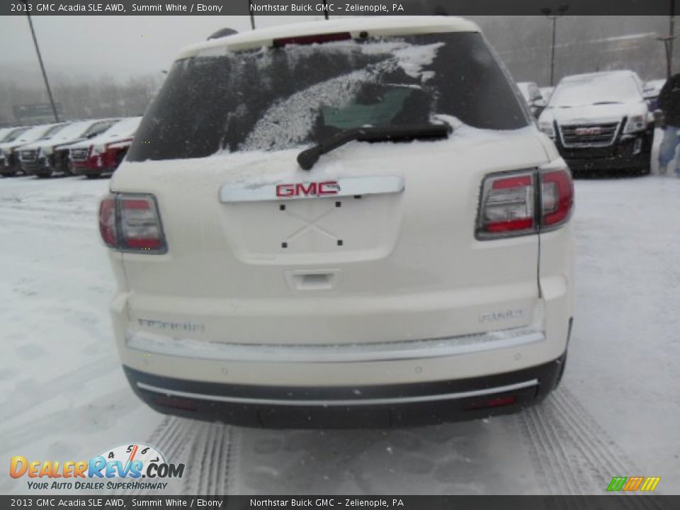 2013 GMC Acadia SLE AWD Summit White / Ebony Photo #7