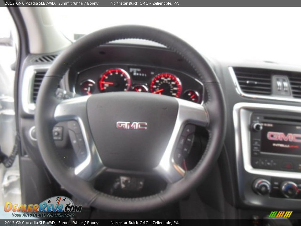2013 GMC Acadia SLE AWD Summit White / Ebony Photo #18