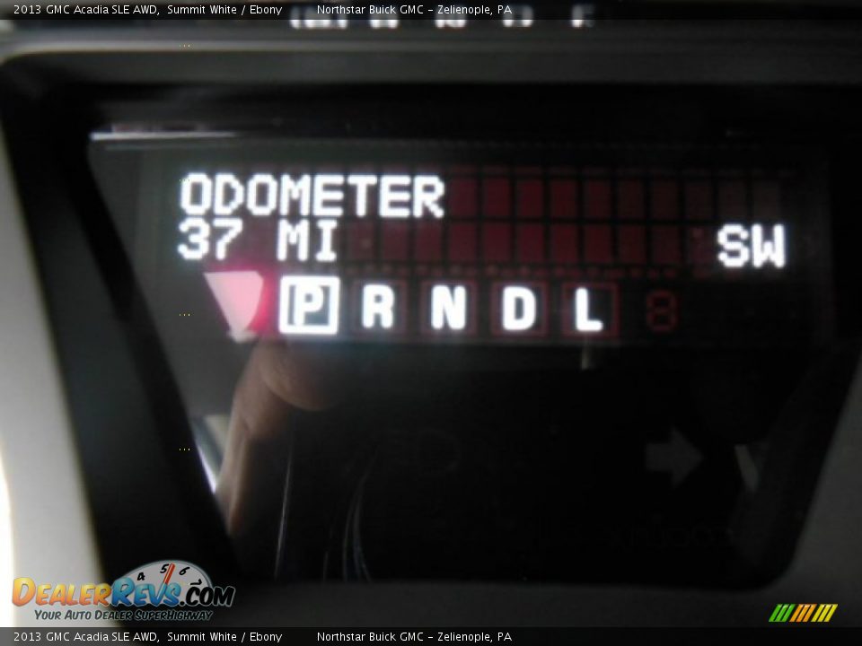 2013 GMC Acadia SLE AWD Summit White / Ebony Photo #19