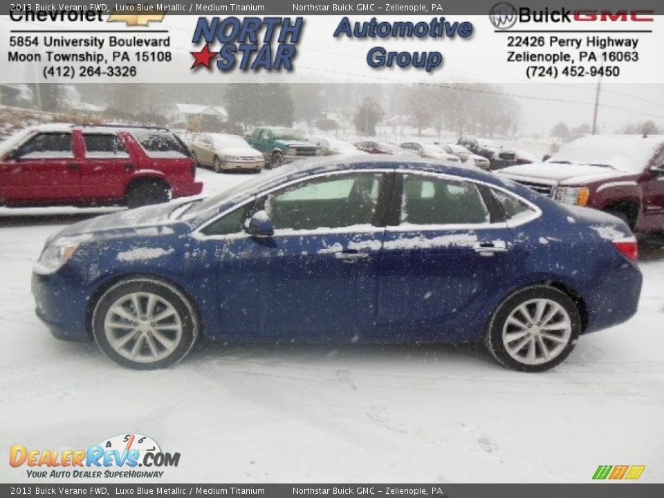 2013 Buick Verano FWD Luxo Blue Metallic / Medium Titanium Photo #1