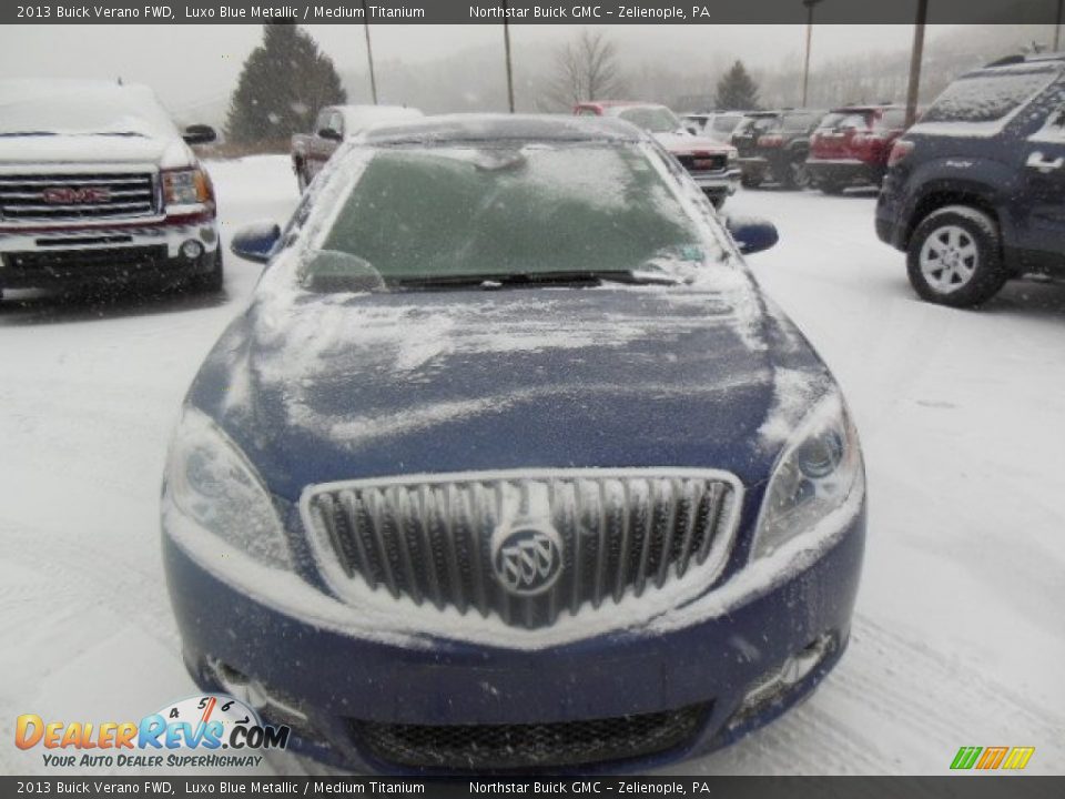 2013 Buick Verano FWD Luxo Blue Metallic / Medium Titanium Photo #3