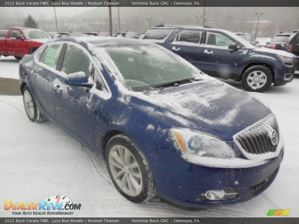 2013 Buick Verano FWD Luxo Blue Metallic / Medium Titanium Photo #4