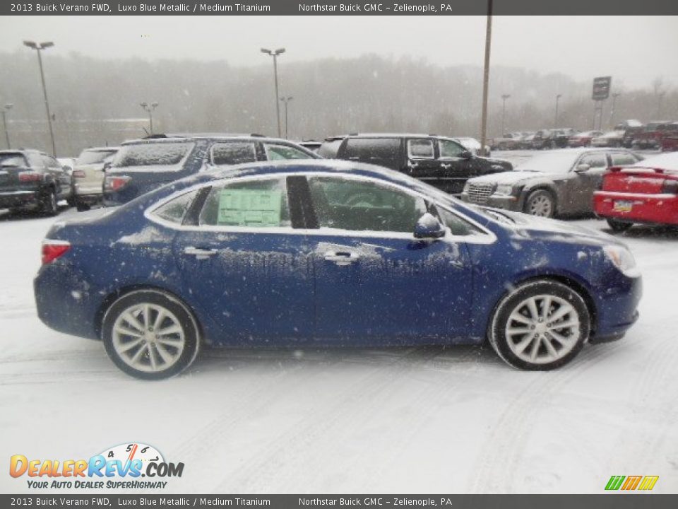 2013 Buick Verano FWD Luxo Blue Metallic / Medium Titanium Photo #5
