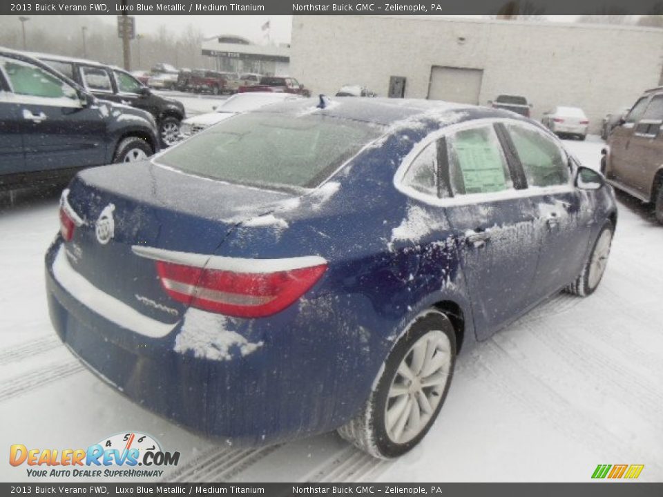 2013 Buick Verano FWD Luxo Blue Metallic / Medium Titanium Photo #6