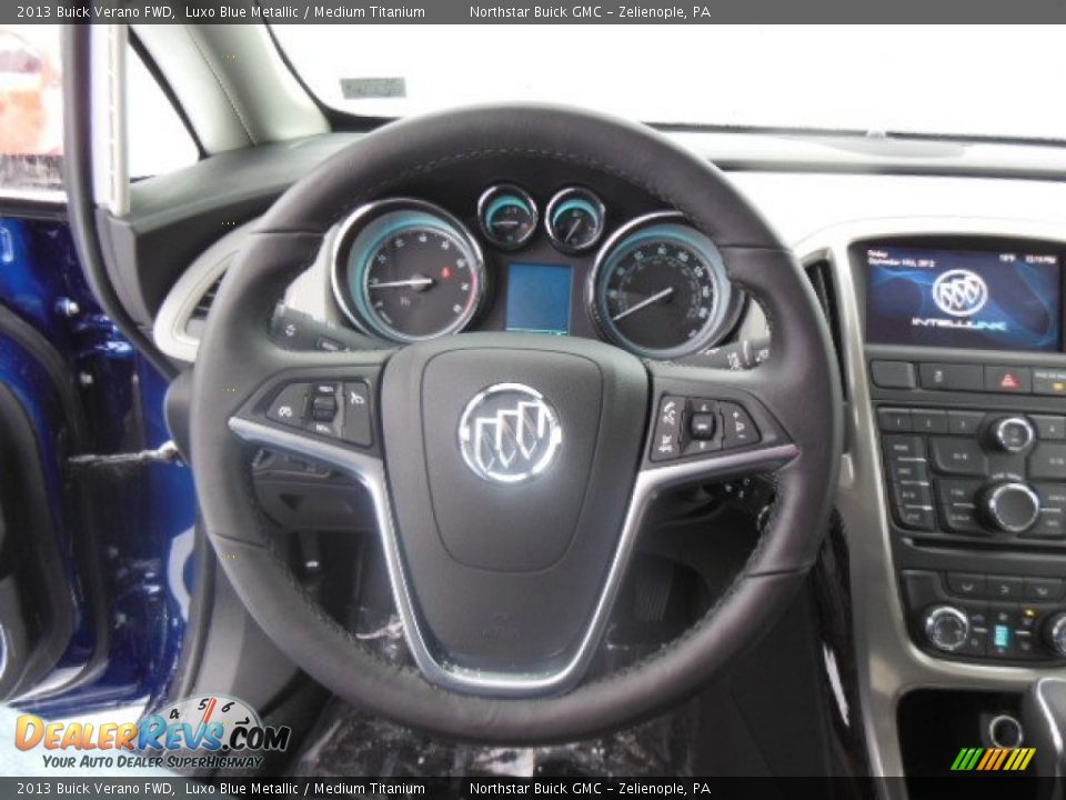 2013 Buick Verano FWD Luxo Blue Metallic / Medium Titanium Photo #18