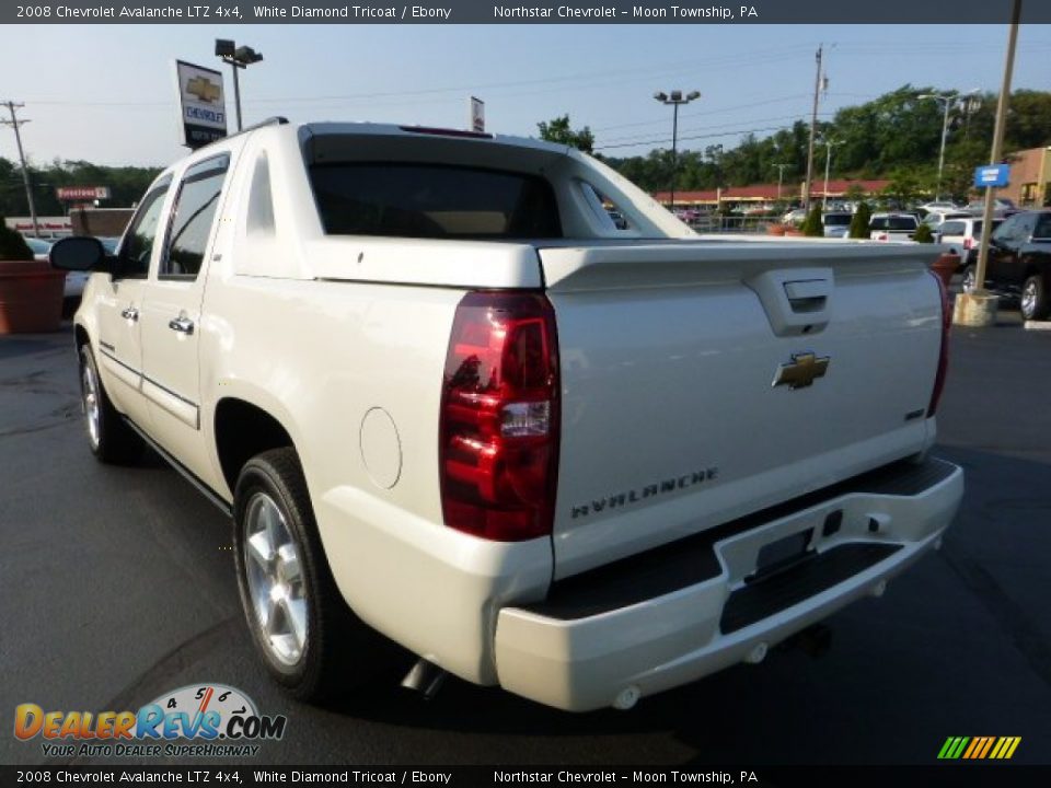 2008 Chevrolet Avalanche LTZ 4x4 White Diamond Tricoat / Ebony Photo #5