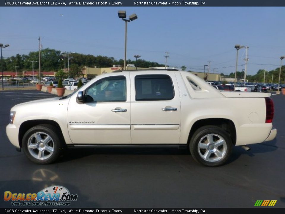 2008 Chevrolet Avalanche LTZ 4x4 White Diamond Tricoat / Ebony Photo #6