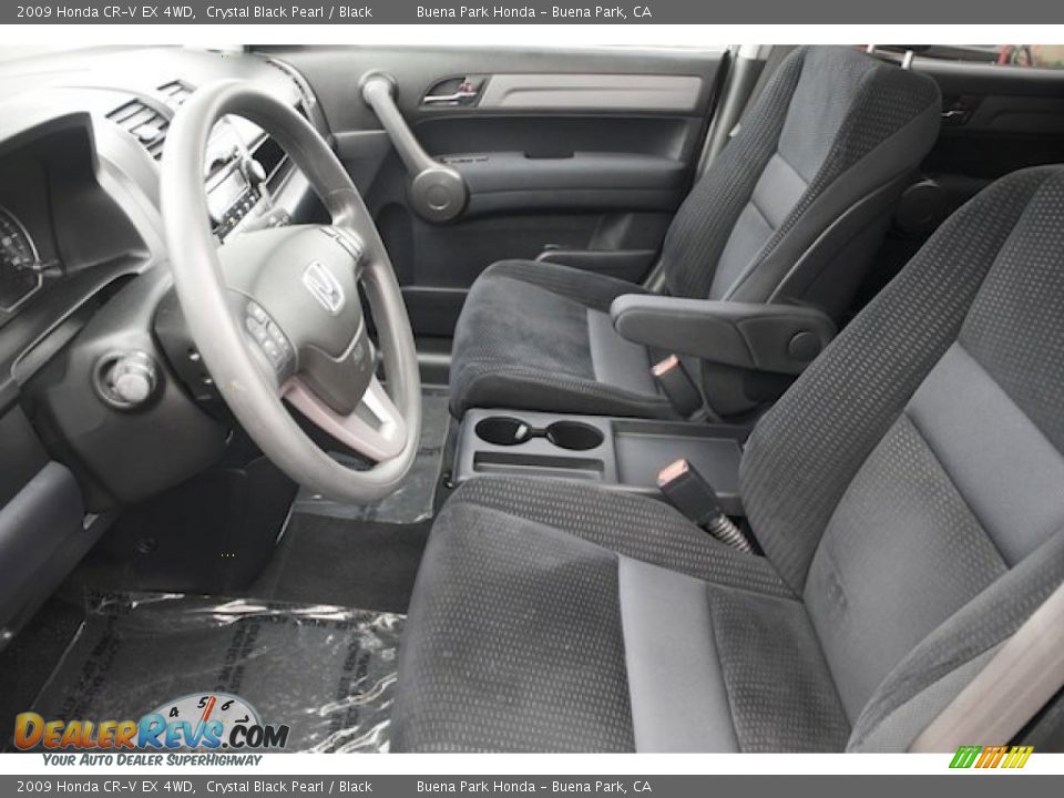 2009 Honda CR-V EX 4WD Crystal Black Pearl / Black Photo #3