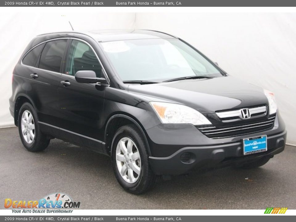 2009 Honda CR-V EX 4WD Crystal Black Pearl / Black Photo #6