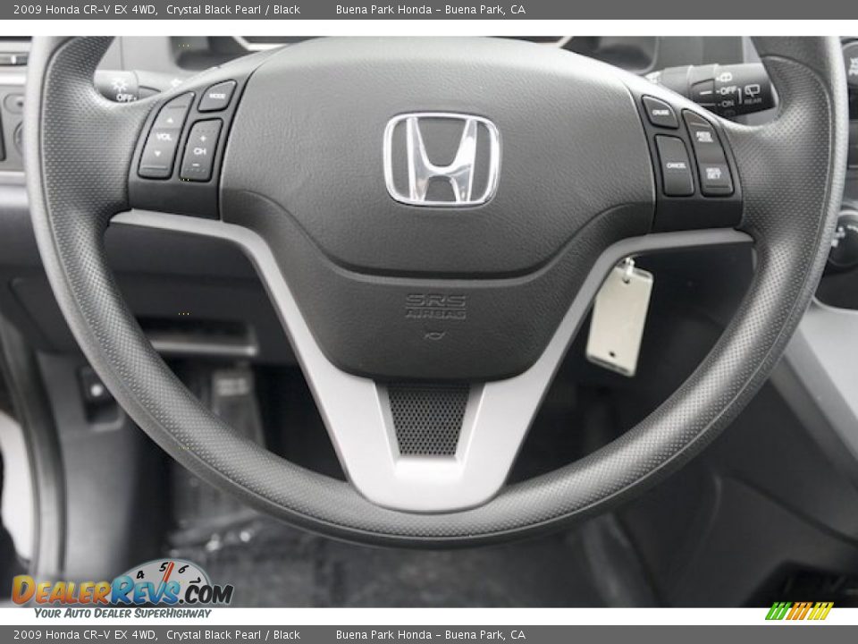 2009 Honda CR-V EX 4WD Crystal Black Pearl / Black Photo #11