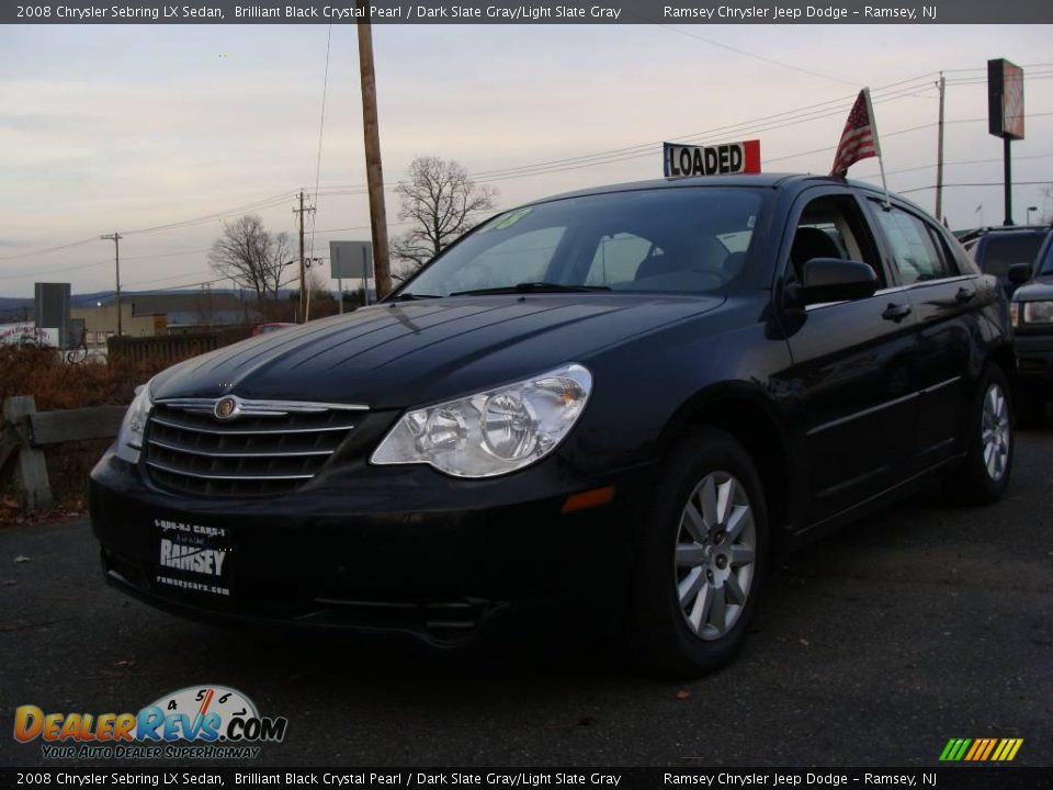 2008 Chrysler Sebring LX Sedan Brilliant Black Crystal Pearl / Dark Slate Gray/Light Slate Gray Photo #1