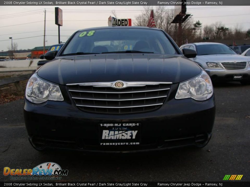 2008 Chrysler Sebring LX Sedan Brilliant Black Crystal Pearl / Dark Slate Gray/Light Slate Gray Photo #2