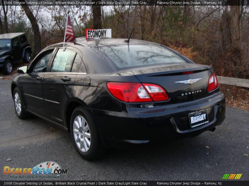 2008 Chrysler Sebring LX Sedan Brilliant Black Crystal Pearl / Dark Slate Gray/Light Slate Gray Photo #4