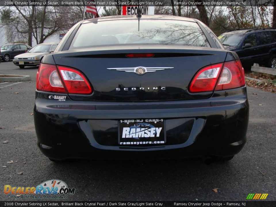 2008 Chrysler Sebring LX Sedan Brilliant Black Crystal Pearl / Dark Slate Gray/Light Slate Gray Photo #5