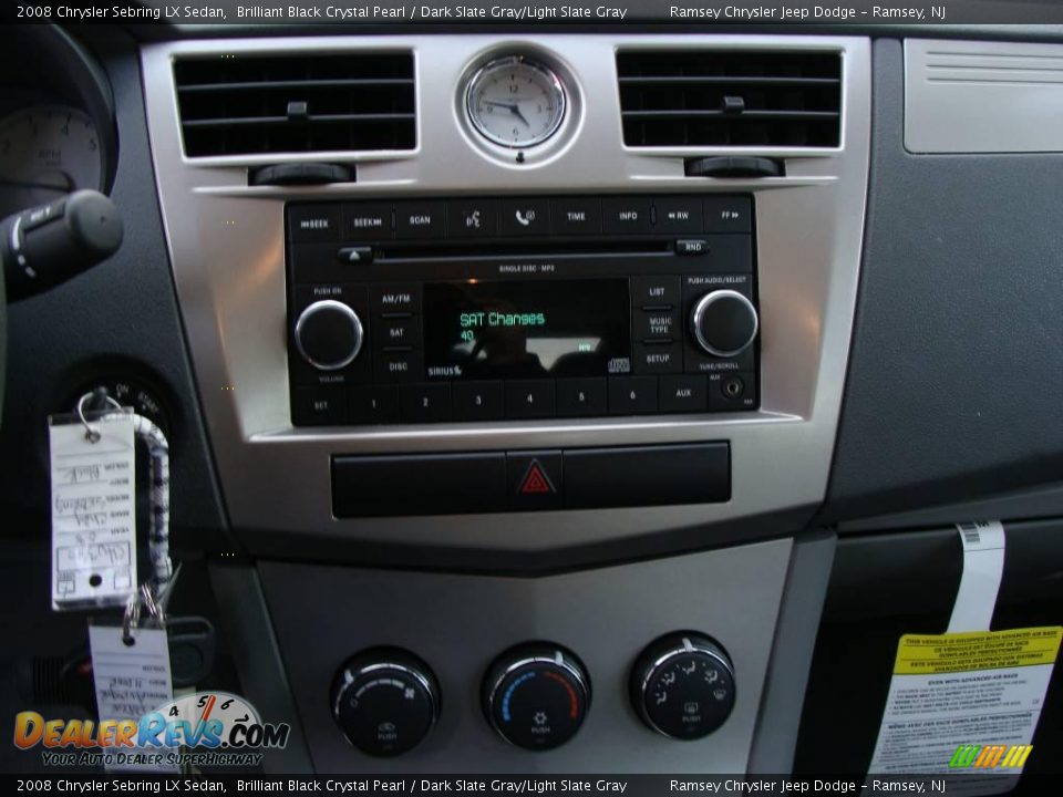 2008 Chrysler Sebring LX Sedan Brilliant Black Crystal Pearl / Dark Slate Gray/Light Slate Gray Photo #12