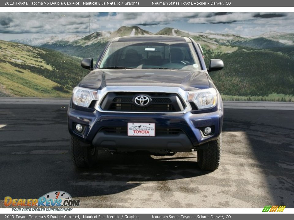 2013 Toyota Tacoma V6 Double Cab 4x4 Nautical Blue Metallic / Graphite Photo #3