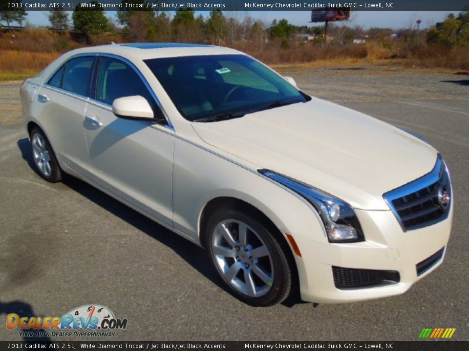 2013 Cadillac ATS 2.5L White Diamond Tricoat / Jet Black/Jet Black Accents Photo #2