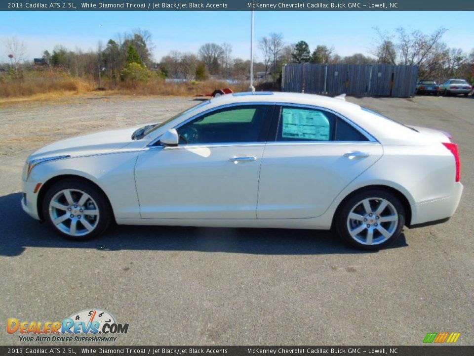 2013 Cadillac ATS 2.5L White Diamond Tricoat / Jet Black/Jet Black Accents Photo #3