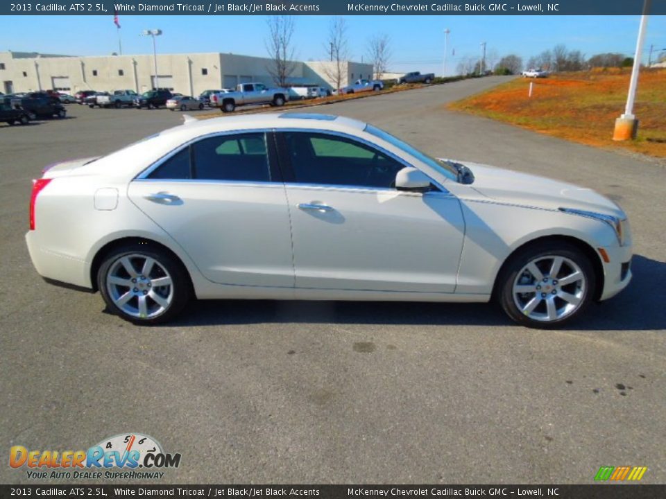 2013 Cadillac ATS 2.5L White Diamond Tricoat / Jet Black/Jet Black Accents Photo #6