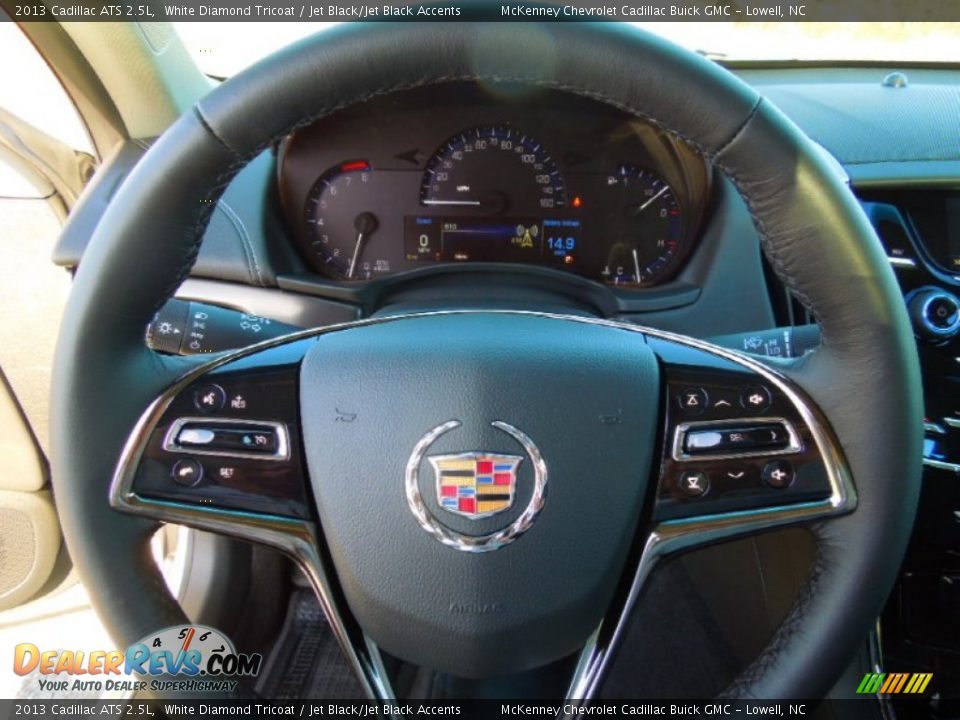 2013 Cadillac ATS 2.5L White Diamond Tricoat / Jet Black/Jet Black Accents Photo #16