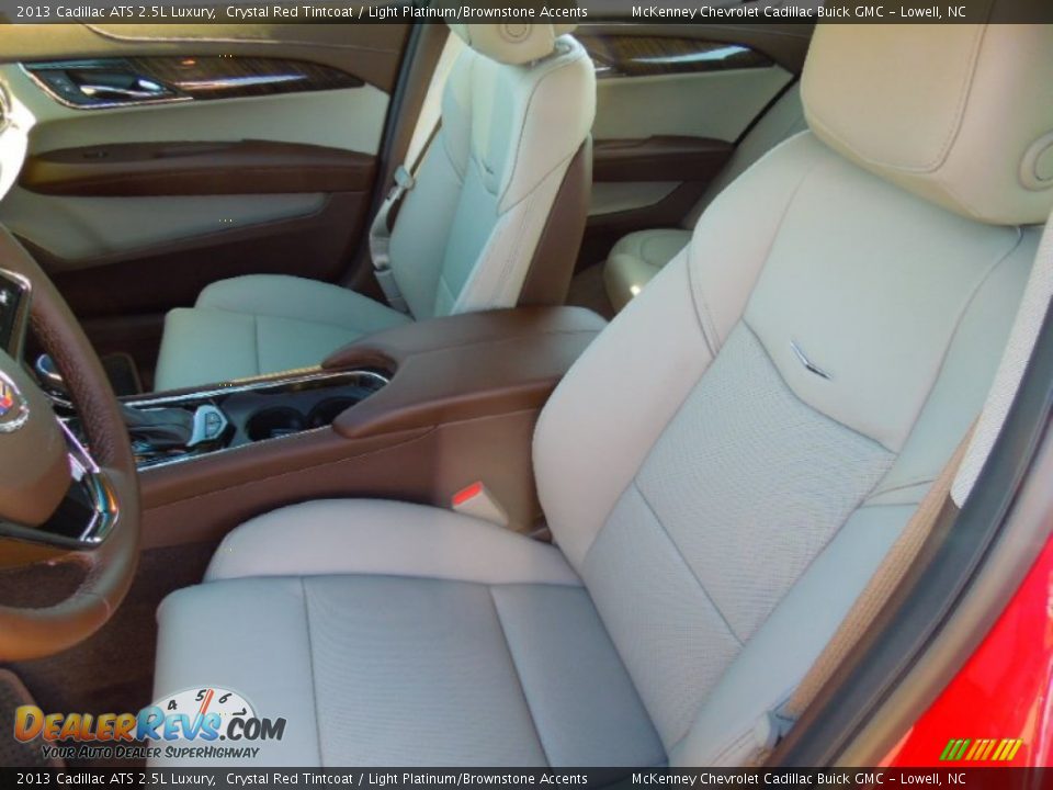 2013 Cadillac ATS 2.5L Luxury Crystal Red Tintcoat / Light Platinum/Brownstone Accents Photo #9