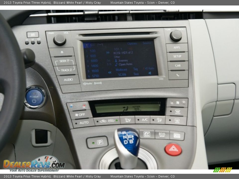 2013 Toyota Prius Three Hybrid Blizzard White Pearl / Misty Gray Photo #6