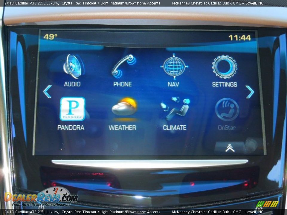 2013 Cadillac ATS 2.5L Luxury Crystal Red Tintcoat / Light Platinum/Brownstone Accents Photo #14