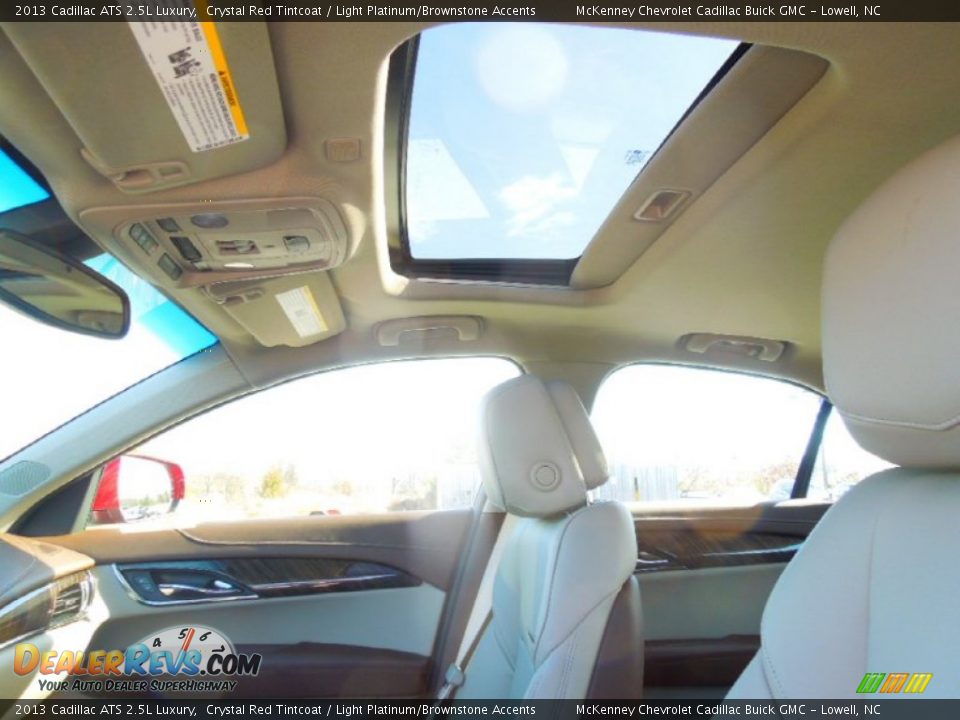 2013 Cadillac ATS 2.5L Luxury Crystal Red Tintcoat / Light Platinum/Brownstone Accents Photo #18