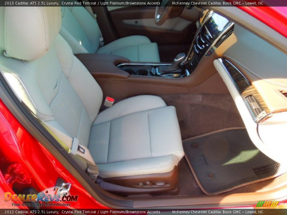 2013 Cadillac ATS 2.5L Luxury Crystal Red Tintcoat / Light Platinum/Brownstone Accents Photo #21