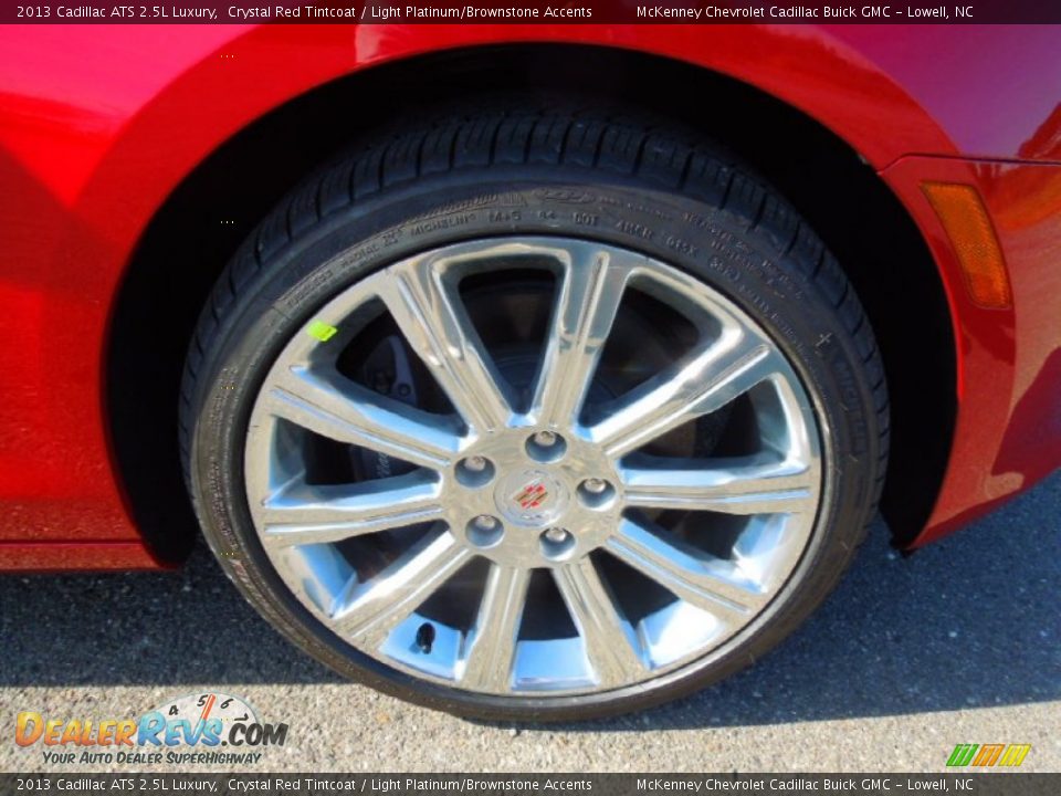 2013 Cadillac ATS 2.5L Luxury Crystal Red Tintcoat / Light Platinum/Brownstone Accents Photo #23