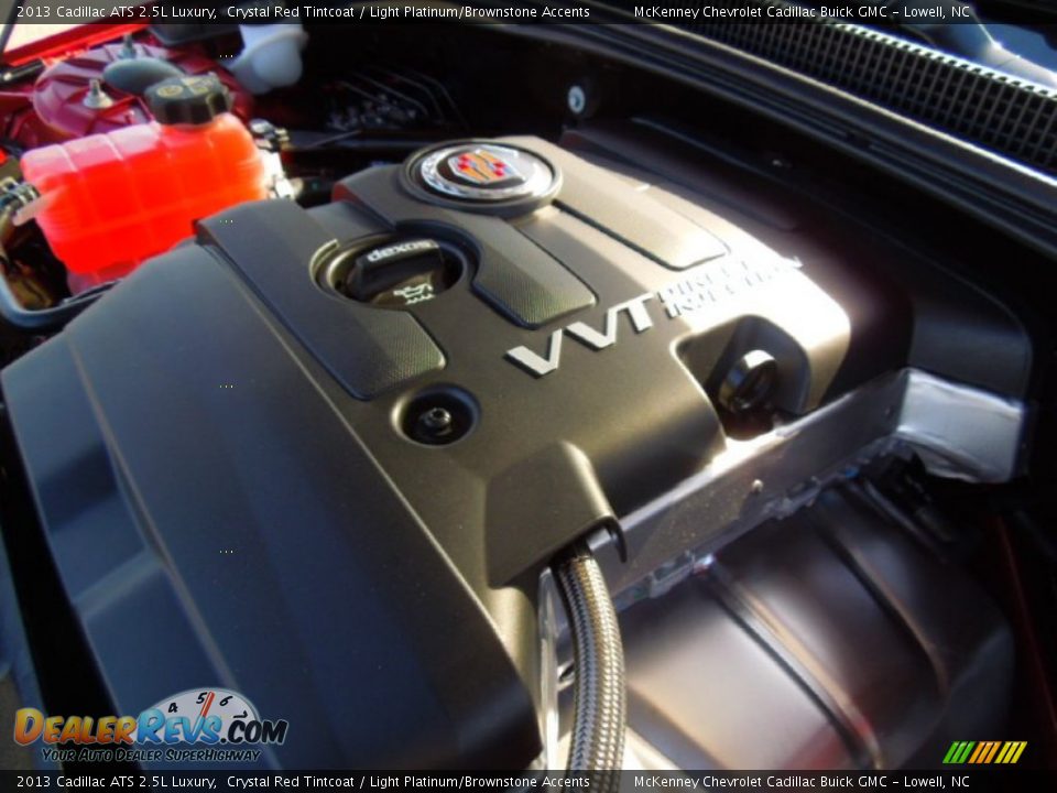 2013 Cadillac ATS 2.5L Luxury Crystal Red Tintcoat / Light Platinum/Brownstone Accents Photo #24