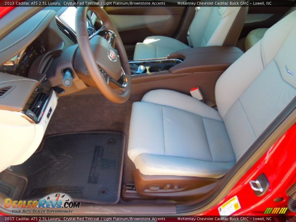 Light Platinum/Brownstone Accents Interior - 2013 Cadillac ATS 2.5L Luxury Photo #8