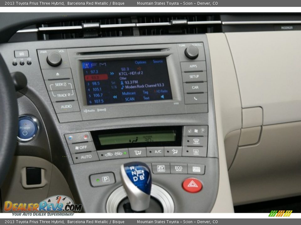 2013 Toyota Prius Three Hybrid Barcelona Red Metallic / Bisque Photo #6