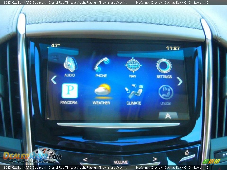 2013 Cadillac ATS 2.5L Luxury Crystal Red Tintcoat / Light Platinum/Brownstone Accents Photo #15