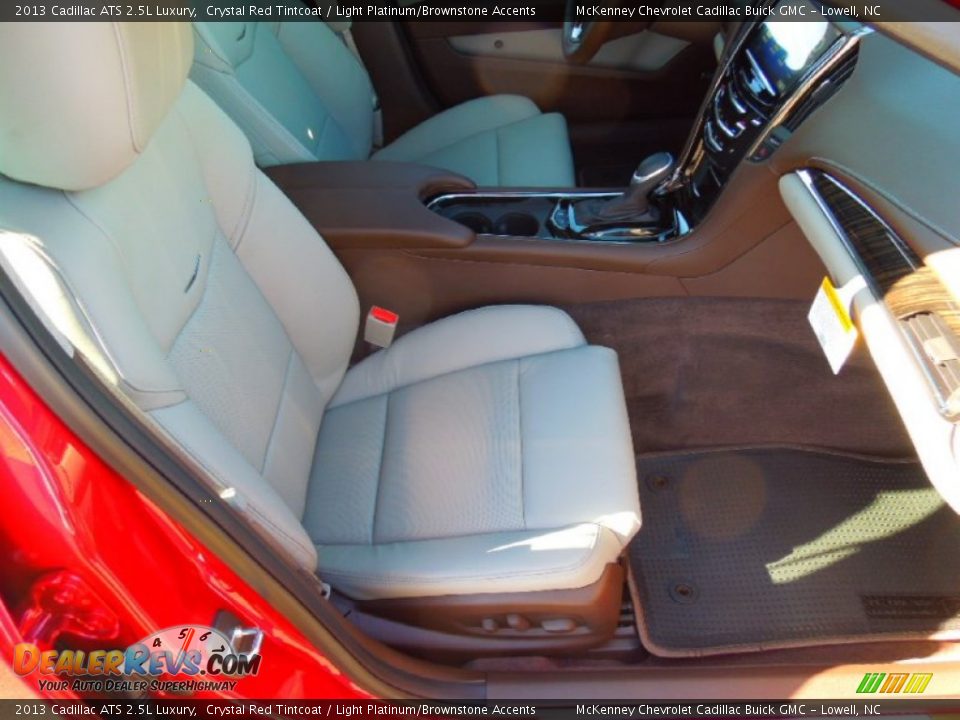2013 Cadillac ATS 2.5L Luxury Crystal Red Tintcoat / Light Platinum/Brownstone Accents Photo #21