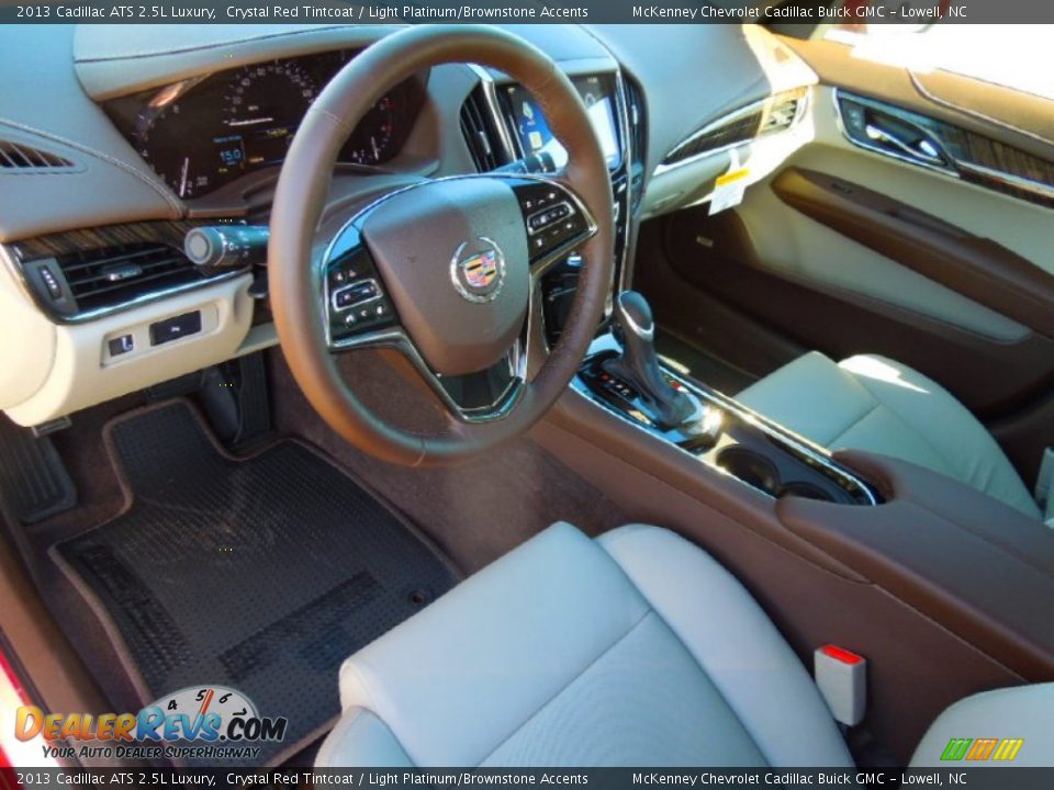 Light Platinum/Brownstone Accents Interior - 2013 Cadillac ATS 2.5L Luxury Photo #24