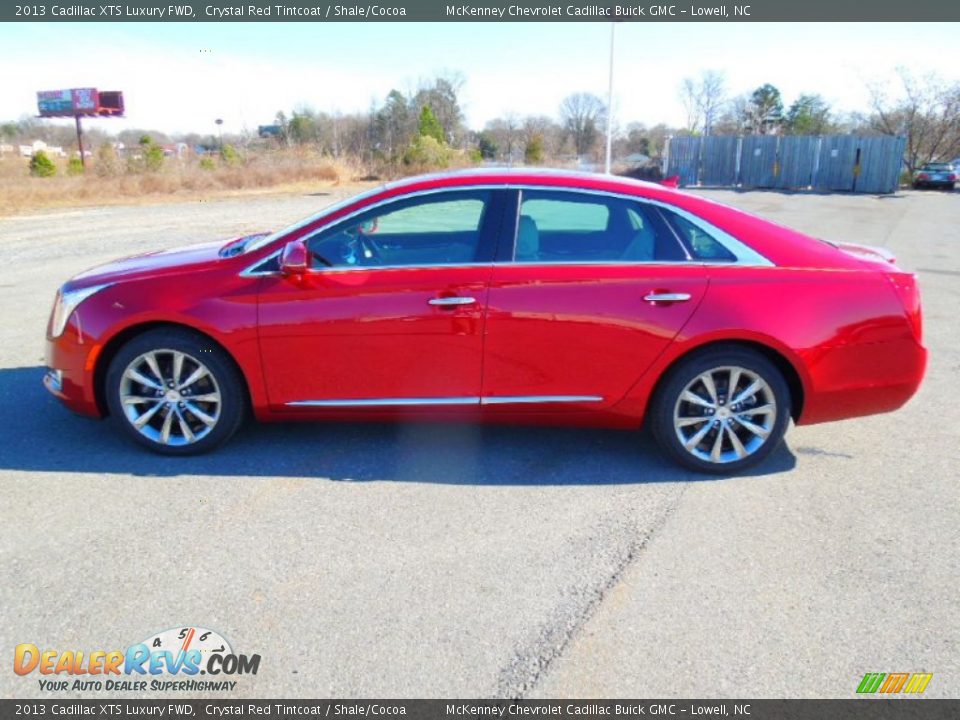 2013 Cadillac XTS Luxury FWD Crystal Red Tintcoat / Shale/Cocoa Photo #3