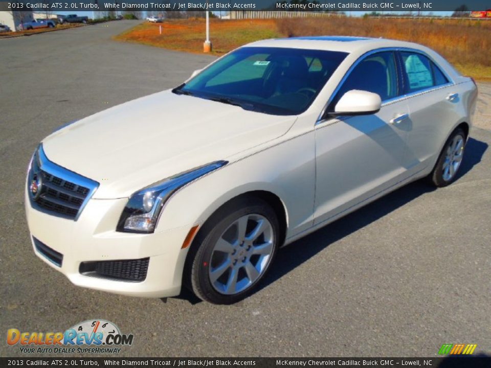 2013 Cadillac ATS 2.0L Turbo White Diamond Tricoat / Jet Black/Jet Black Accents Photo #1
