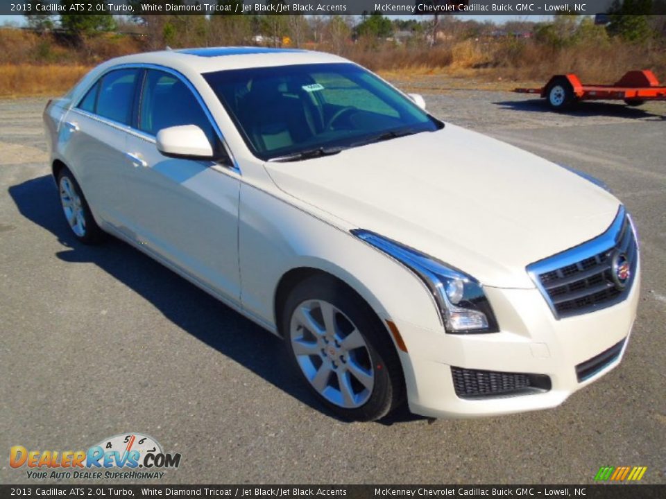 2013 Cadillac ATS 2.0L Turbo White Diamond Tricoat / Jet Black/Jet Black Accents Photo #2
