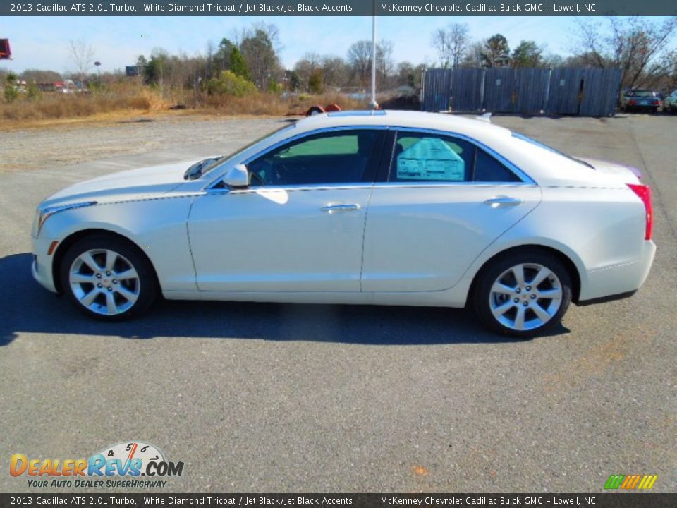 2013 Cadillac ATS 2.0L Turbo White Diamond Tricoat / Jet Black/Jet Black Accents Photo #3
