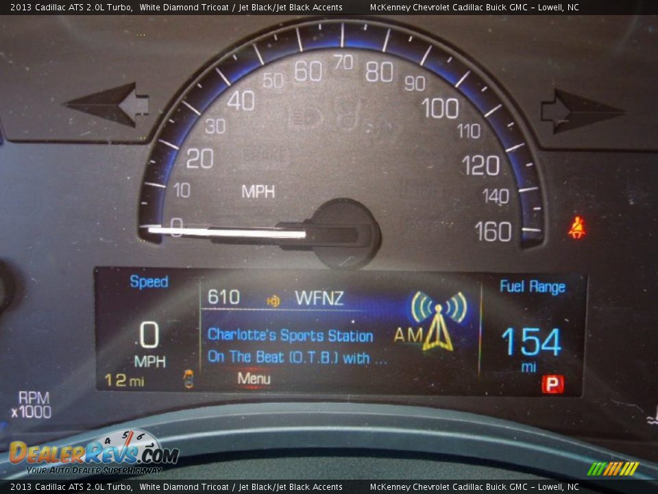 2013 Cadillac ATS 2.0L Turbo White Diamond Tricoat / Jet Black/Jet Black Accents Photo #18