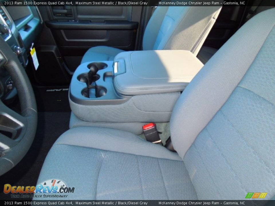 2013 Ram 1500 Express Quad Cab 4x4 Maximum Steel Metallic / Black/Diesel Gray Photo #11