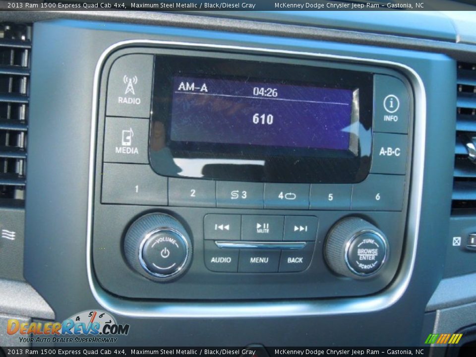 2013 Ram 1500 Express Quad Cab 4x4 Maximum Steel Metallic / Black/Diesel Gray Photo #14