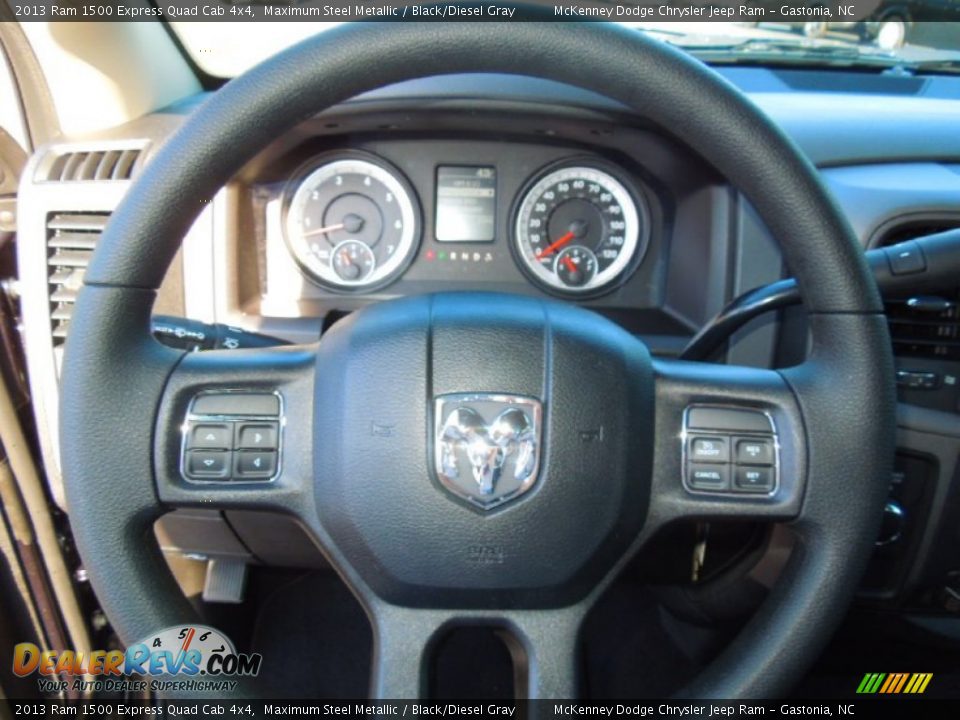 2013 Ram 1500 Express Quad Cab 4x4 Maximum Steel Metallic / Black/Diesel Gray Photo #15