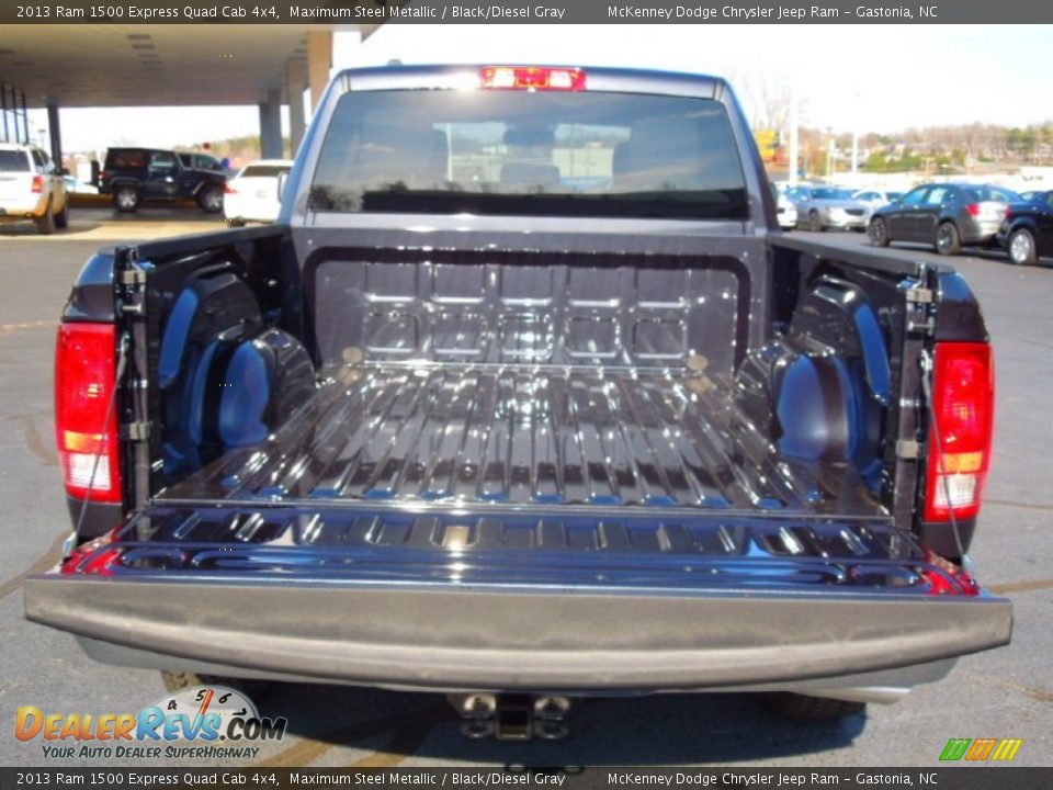 2013 Ram 1500 Express Quad Cab 4x4 Maximum Steel Metallic / Black/Diesel Gray Photo #18