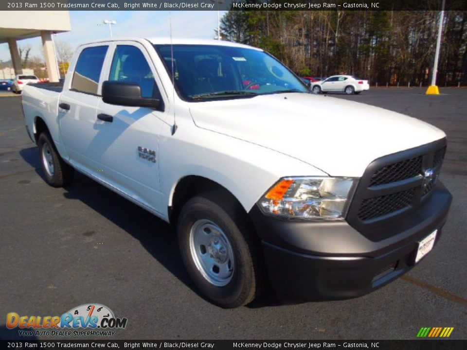 2013 Ram 1500 Tradesman Crew Cab Bright White / Black/Diesel Gray Photo #1