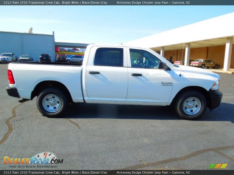 2013 Ram 1500 Tradesman Crew Cab Bright White / Black/Diesel Gray Photo #6