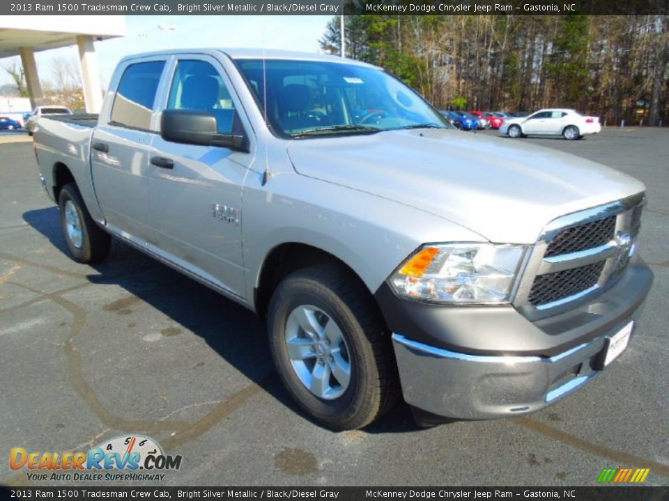 2013 Ram 1500 Tradesman Crew Cab Bright Silver Metallic / Black/Diesel Gray Photo #1