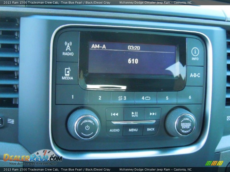 2013 Ram 1500 Tradesman Crew Cab True Blue Pearl / Black/Diesel Gray Photo #14