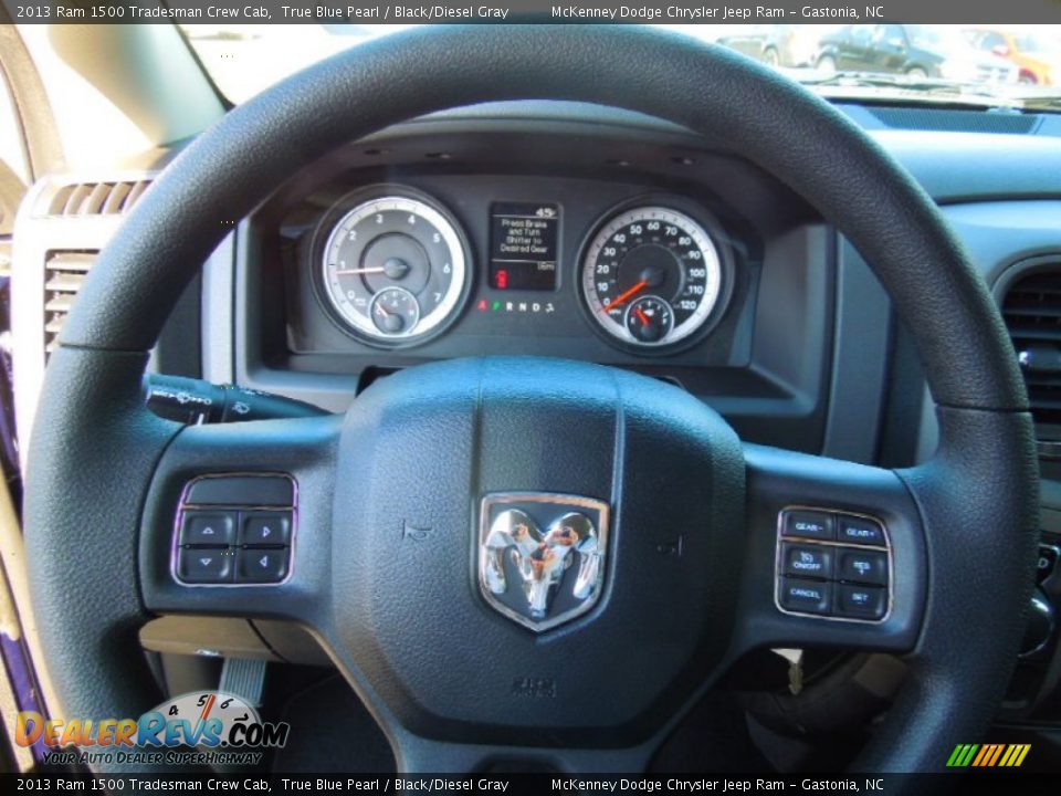 2013 Ram 1500 Tradesman Crew Cab True Blue Pearl / Black/Diesel Gray Photo #15